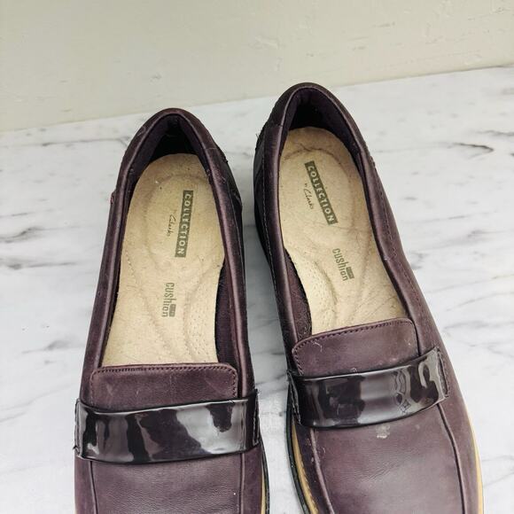 Clark’s Sharon Gracie Burgundy Loafer Women’s Size 7.5 - Picture 4 of 10